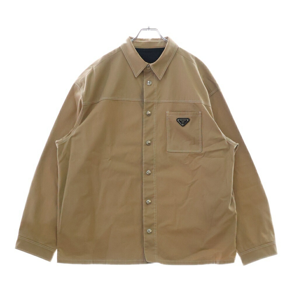 【PRADA】最新作★Triangle Logo オーバーサイズ シャツコート 楽天市場】PRADA(プラダ) サイズ:XS 22SS Triangle Logo L/S