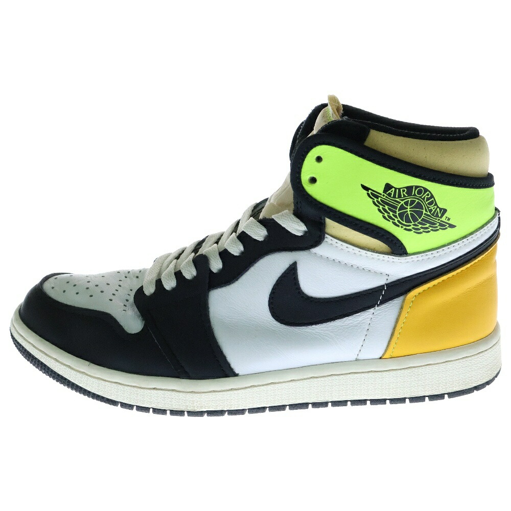 Air Jordan ハイカットスニーカー ブラック/ホワイト/イエロー 楽天市場】NIKE(ナイキ) サイズ:31.0cm AIR JORDAN 1 RETRO HIGH