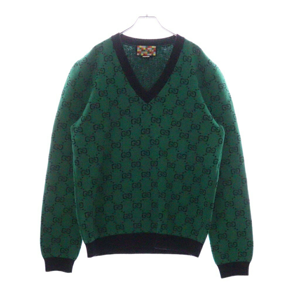 グッチGGニットワンピースMサイズ 楽天市場】GUCCI(グッチ) サイズ:S 22AW GGジャガード 総柄半袖