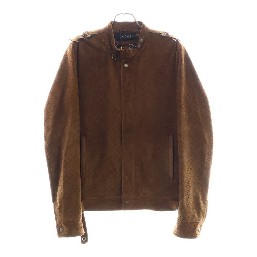 GUCCI ライダース　レザー　ダークブラウン　S〜Mサイズ　トムフォード期 1324i120001-2.jpg