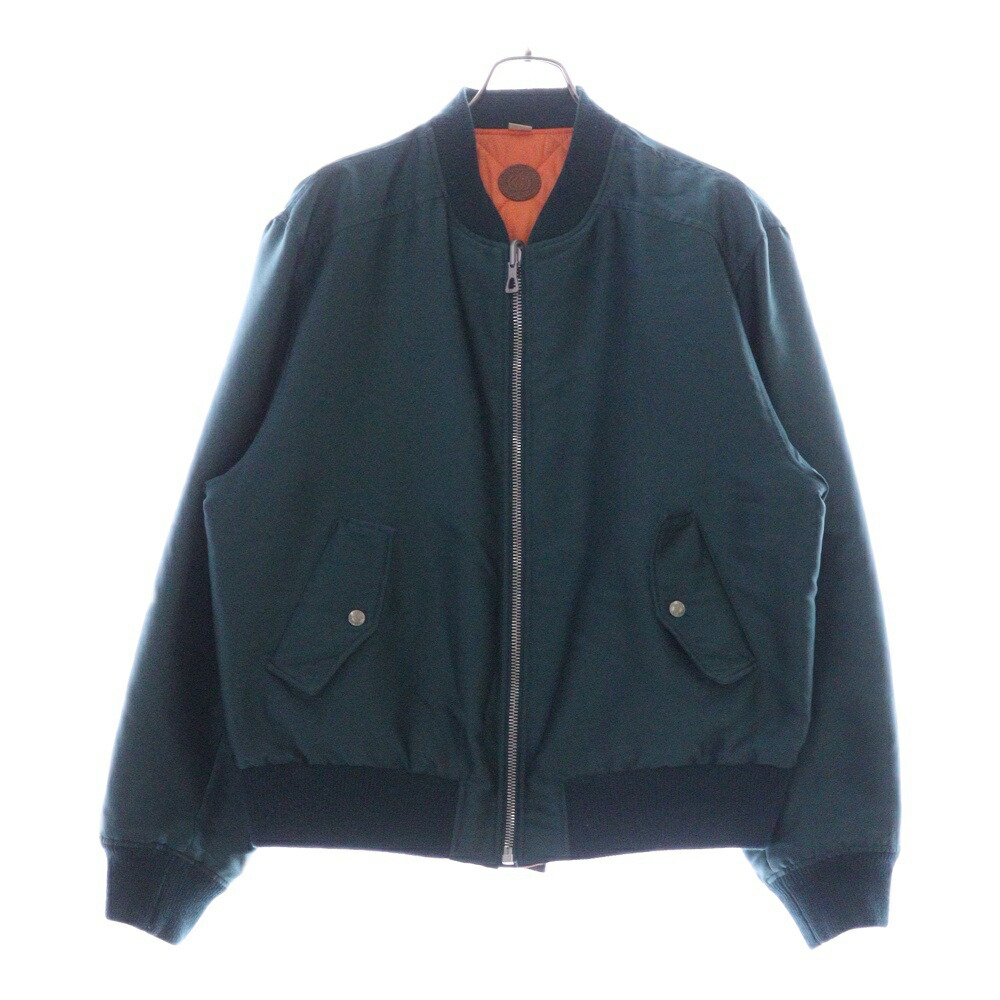 GUCCI　グッチ　ジャケット　ブルゾン　GG　ゴースト　48 L相当　ネイビー GUCCI グッチ ゴースト GG柄 シルク ボンバージャケット マルチ
