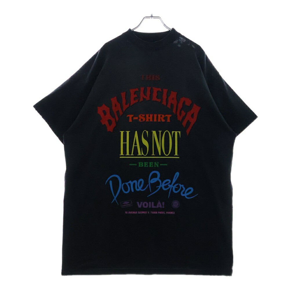 BALENCIAGA バレンシアガ Tシャツ・カットソー 黒 2008825J0215 BALENCIAGA（バレンシアガ）Tシャツ・カットソー 黒 サイズ:2(M