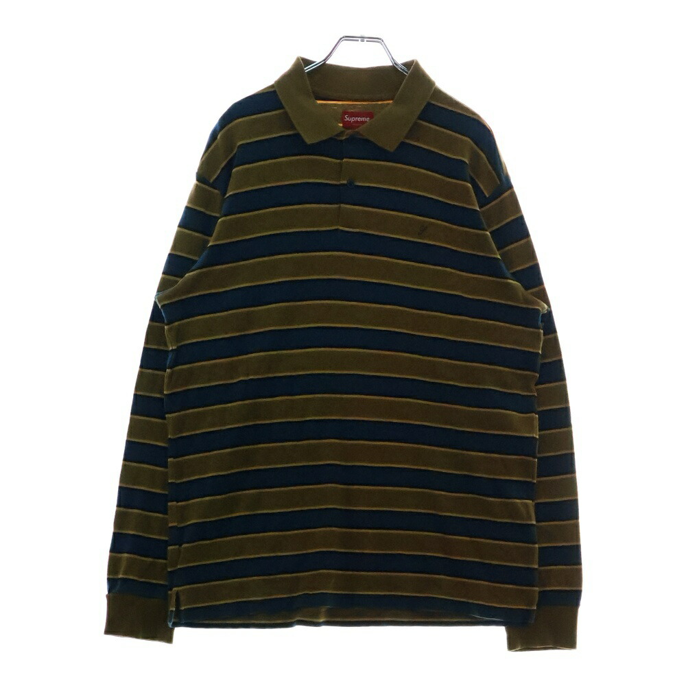 supreme Open Knit Stripe Zip Polo Mサイズ Open Knit Stripe Zip Polo – Supreme