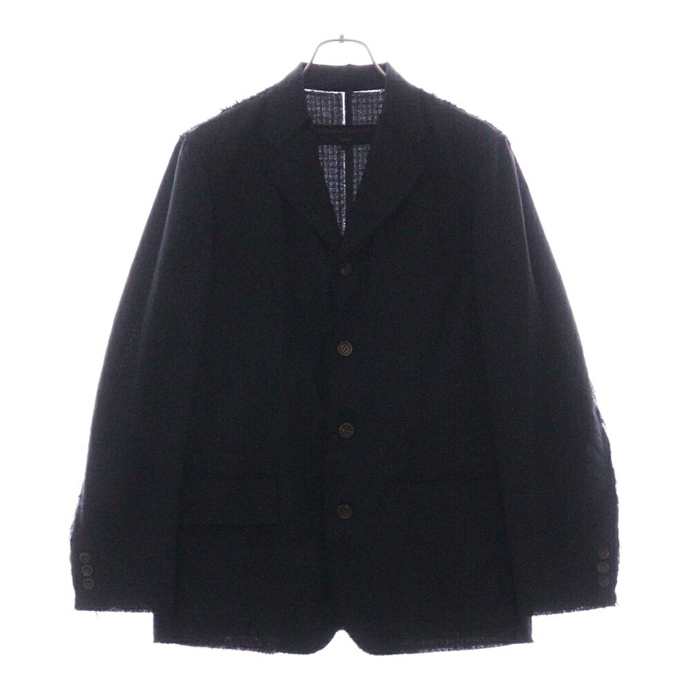 コムデギャルソン　ボタンレス　フロント編み込み　カットオフジャケット　ブラック 楽天市場】COMME des GARCONS HOMME DEUX(コムデギャルソン