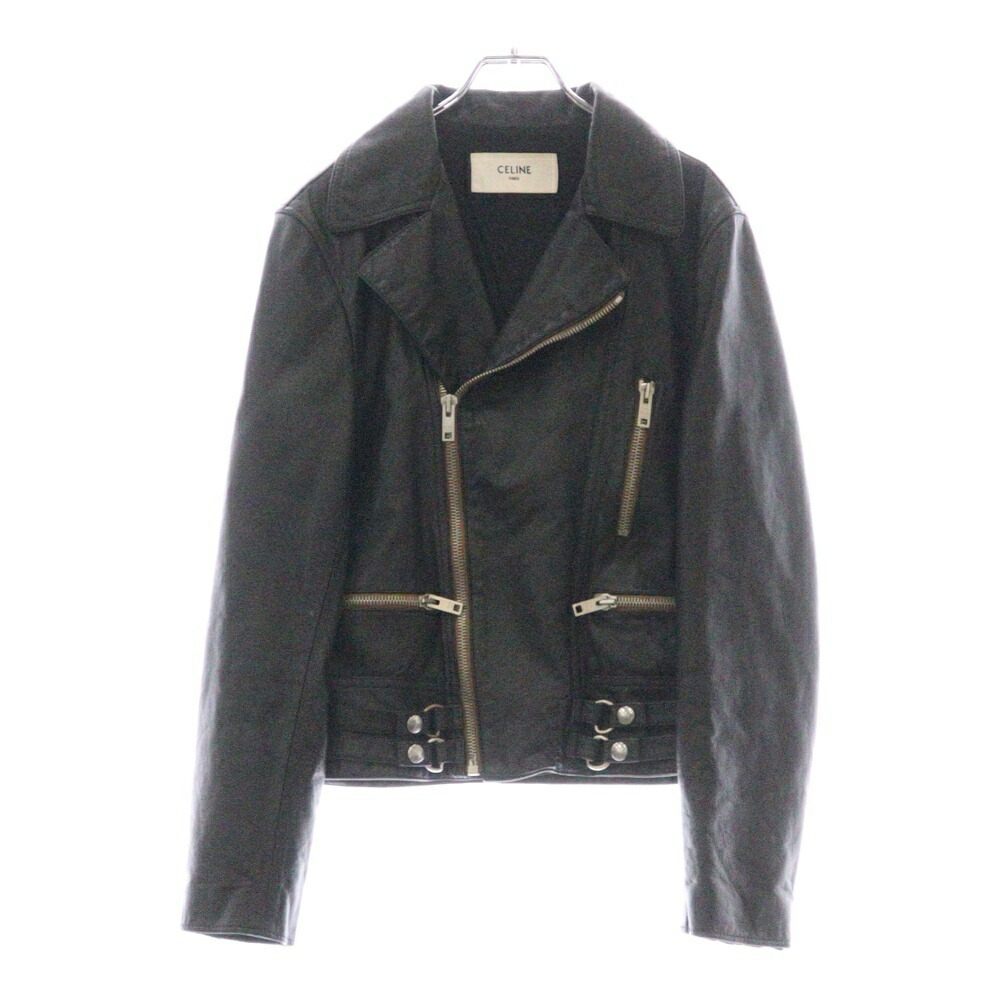セリーヌ ラムレザー バイカー ジャケット ブラック 36 レザー ジャケット 楽天市場】CELINE(セリーヌ) サイズ:52 20AW CAFE RACER JACKET