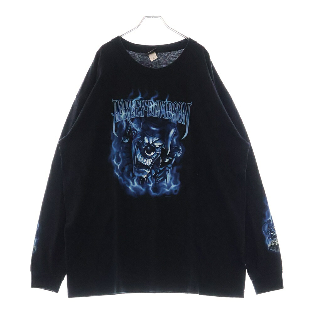 VINTAGE(ヴィンテージ) サイズ:XXL 00S HARLEY DAVIDSON MONTANA ピエロ フレイム ロングスリーブ 長袖Tシャツ ブラック【中古】【程度B】【カラーブラック】【取扱店舗AWESOME高円寺店】|ブランド買取・販売 BRING