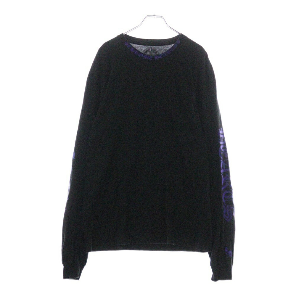 希少◆送料込♪【CHROME HEARTS】ホースシュー 長袖 Tシャツ 黒 Chrome Hearts ブラック クラシック ホースシュー ロング