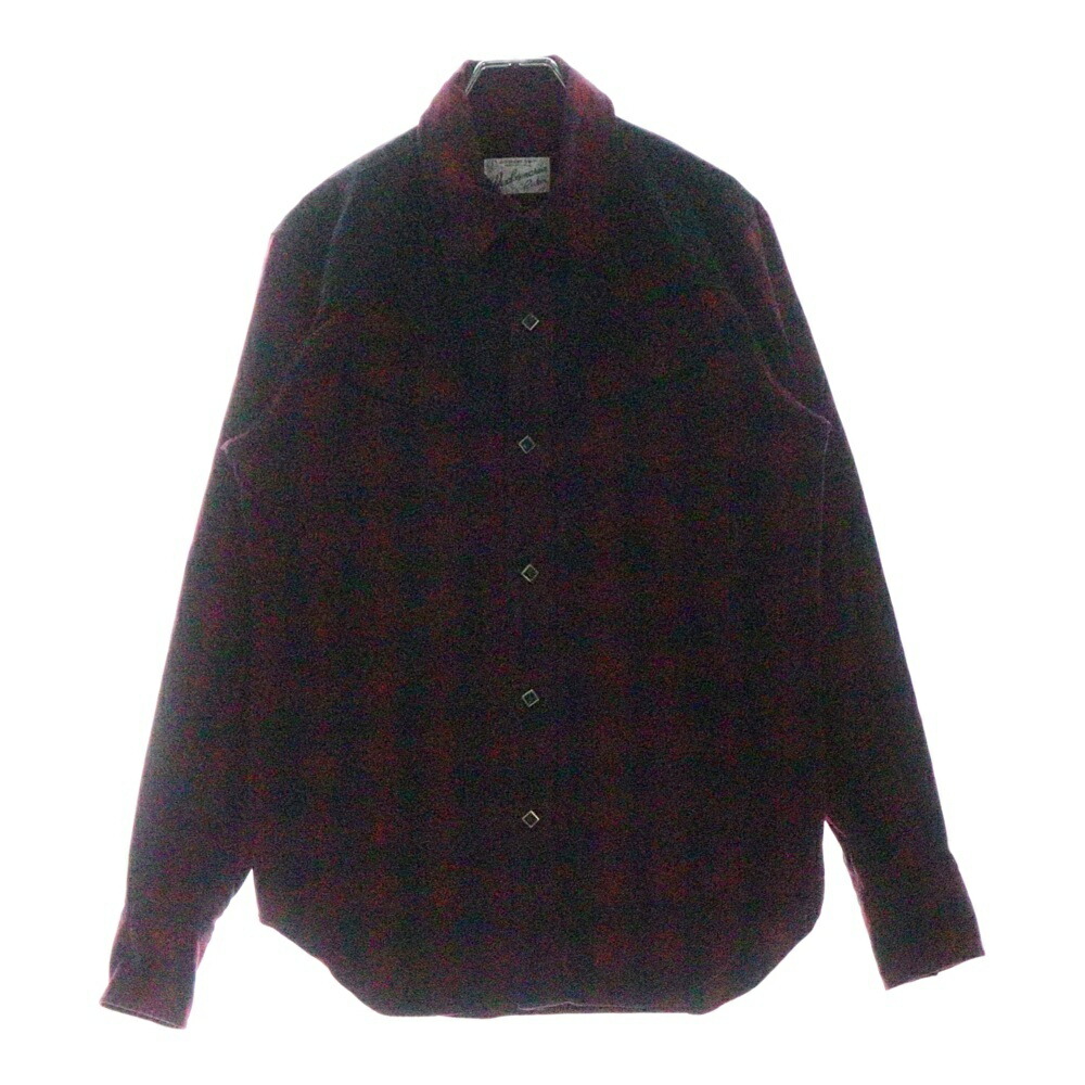 ワコマリア　赤チェックウールシャツLWOOLRICH刺繍バックロゴプリント GUCCI - 極美品▽GUCCI グッチ 474374 ウール チェック柄 刺繍