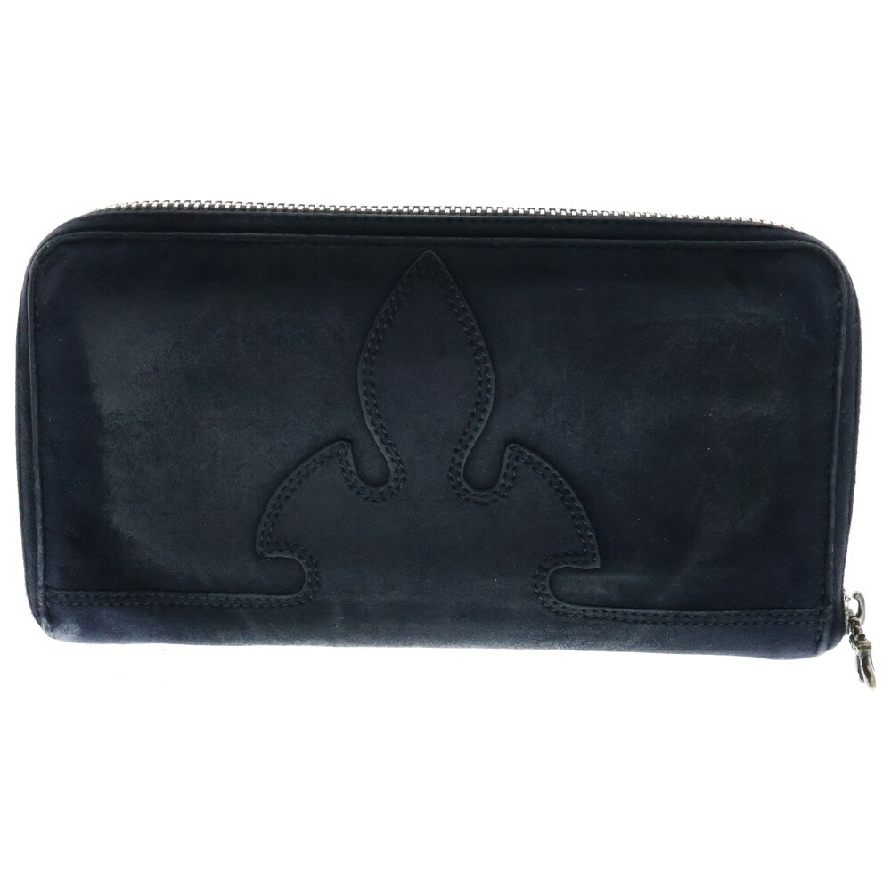 クロムハーツ　フィリグリークロス　 レザーラウンドジップロングウォレット CHROME HEARTS クロムハーツ REC F ZIP #2 FLG レック