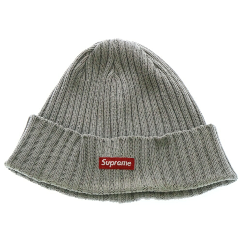supreme small box logo beanie グレー ビーニー美品 Supreme シュプリーム 18SS Overdyed Ribbed Small Box Logo