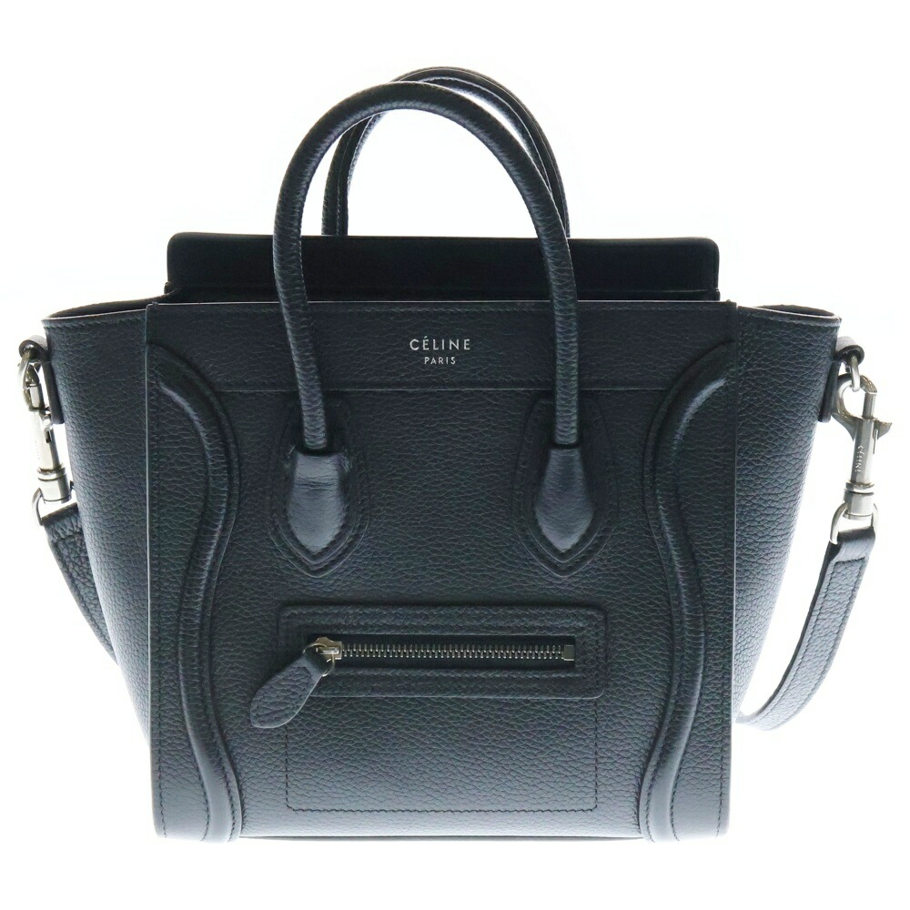 セリーヌ ハンドバッグ ラゲージ ナノ ナノショッパー 2way ブラック 黒 セリーヌ ハンドバッグ ラゲージ ナノ ナノショッパー 2way