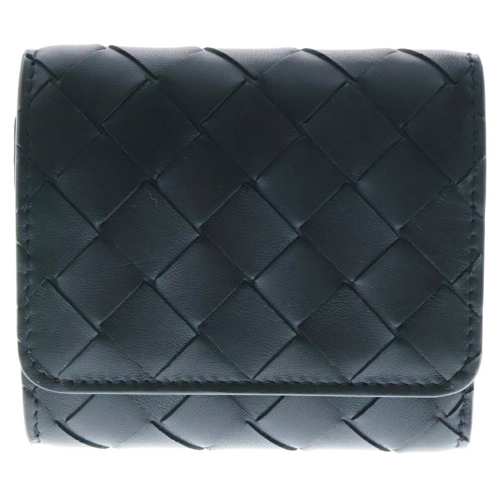 ボッテガ・ヴェネタ　ファスナー付きパース　【Bottega Veneta】 ディープブルー/ナチュラルカセット ファスナー付きコインパース