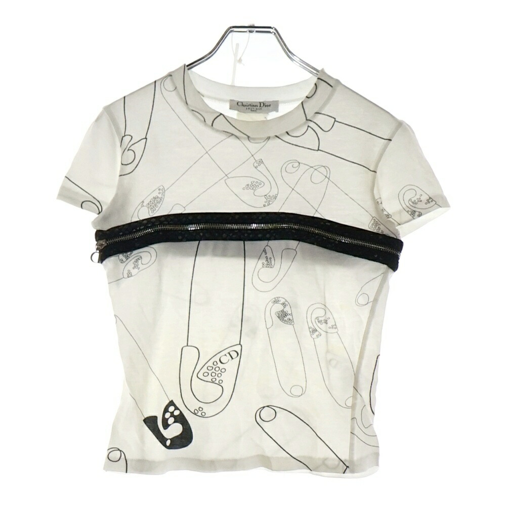 Christian Dior - クリスチャンディオール Tシャツ カットソー ストレッチ 半袖 M 38 白 クリスチャンディオール Tシャツ カットソー ストレッチ 半袖 M