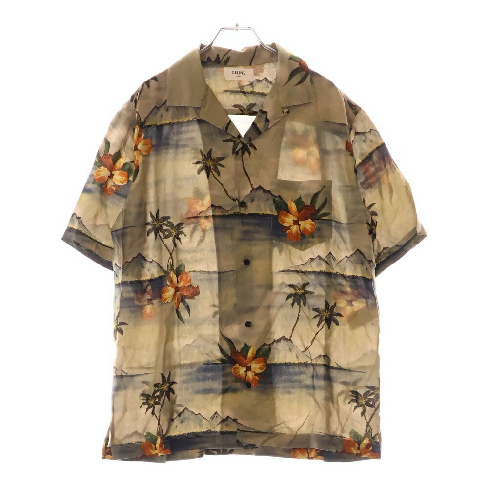 セリーヌ 23SS デジタルロゴ ハワイアンシャツ 38 Tシャツ アロハ 楽天市場】CELINE セリーヌ Hawaiian Shirts プリントビスコース