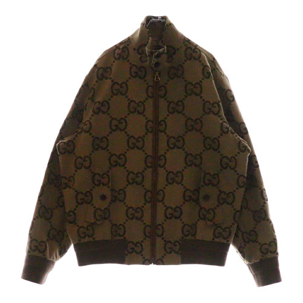 GUCCI ブラウン ミリタリージャケット GUCCI(グッチ) Cruise 2024/25 collection GG Logo Wool Bomber