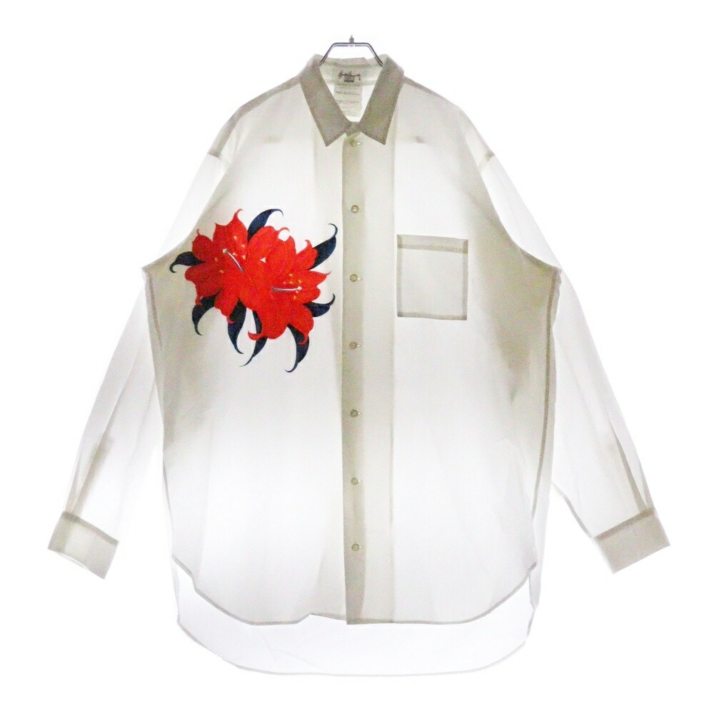 ヨウジヤマモトプールオム 二重織りのリバーシブルシャツ 長袖 コットン Yohji Yamamoto pour homme(ヨウジヤマモトプールオム) 前二重