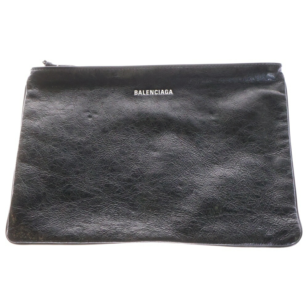 希少　BALENCIAGA クラッチバッグ グラフィティ ブラック レザー 希少✨】BALENCIAGA クラッチバッググラフィティレザーブラック