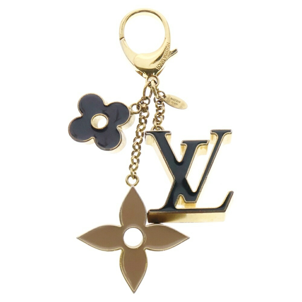 LOUIS VUITTON フルール ドゥ キーホルダー チャーム M65111 ルイヴィトンフルールドゥモノグラム バッグチャーム 白/赤