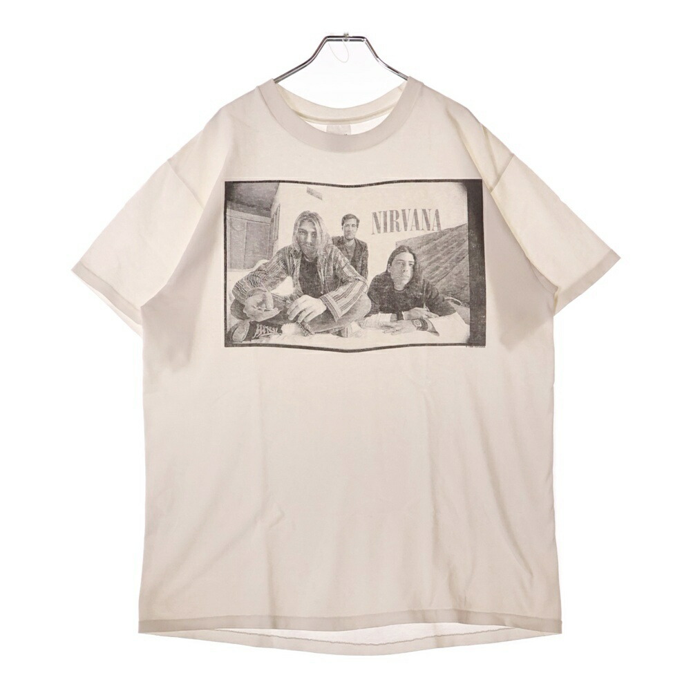 NIRVANA Tシャツ Mサイズ 白　ホワイト　NOTE VINTAGE ヴィンテージ 90s NIRVANA NOTE ノートスマイル