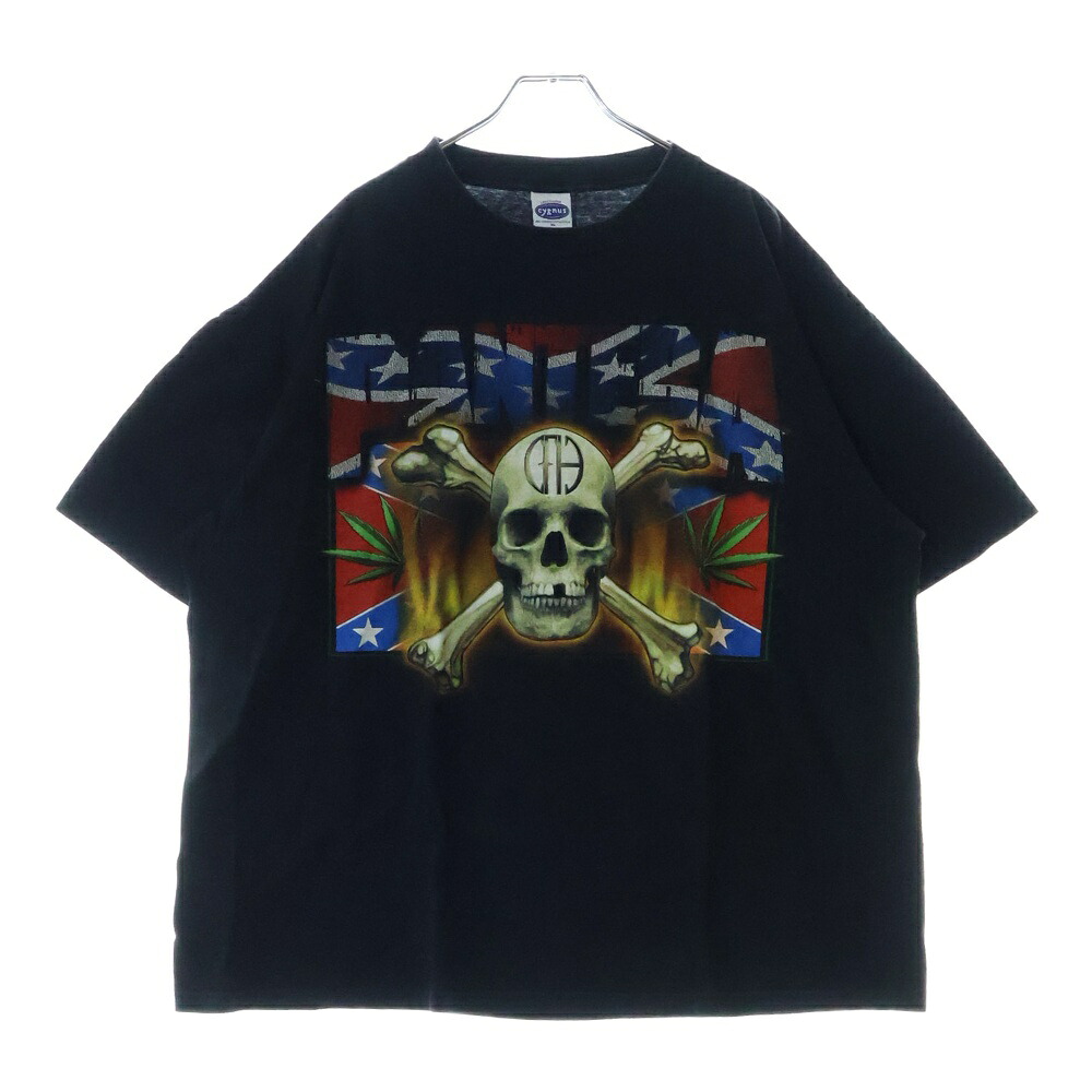 VINTAGE(ヴィンテージ) サイズ:XL 90s PANTERA FLAG AND SKULL TEE パンテラ フラッグ スカル Tシャツ 半袖カットソー ブラック【中古】【程度B】【カラーブラック】【取扱店舗AWESOME名古屋店】｜ブランド買取・販売　BRING
