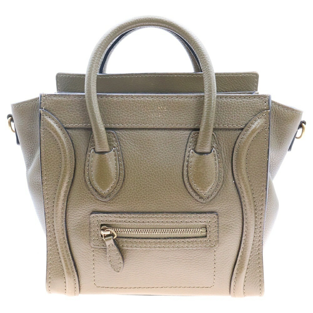 楽天市場】CELINE（セリーヌ） ラゲージ ナノ スリ(グレージュ) レザー