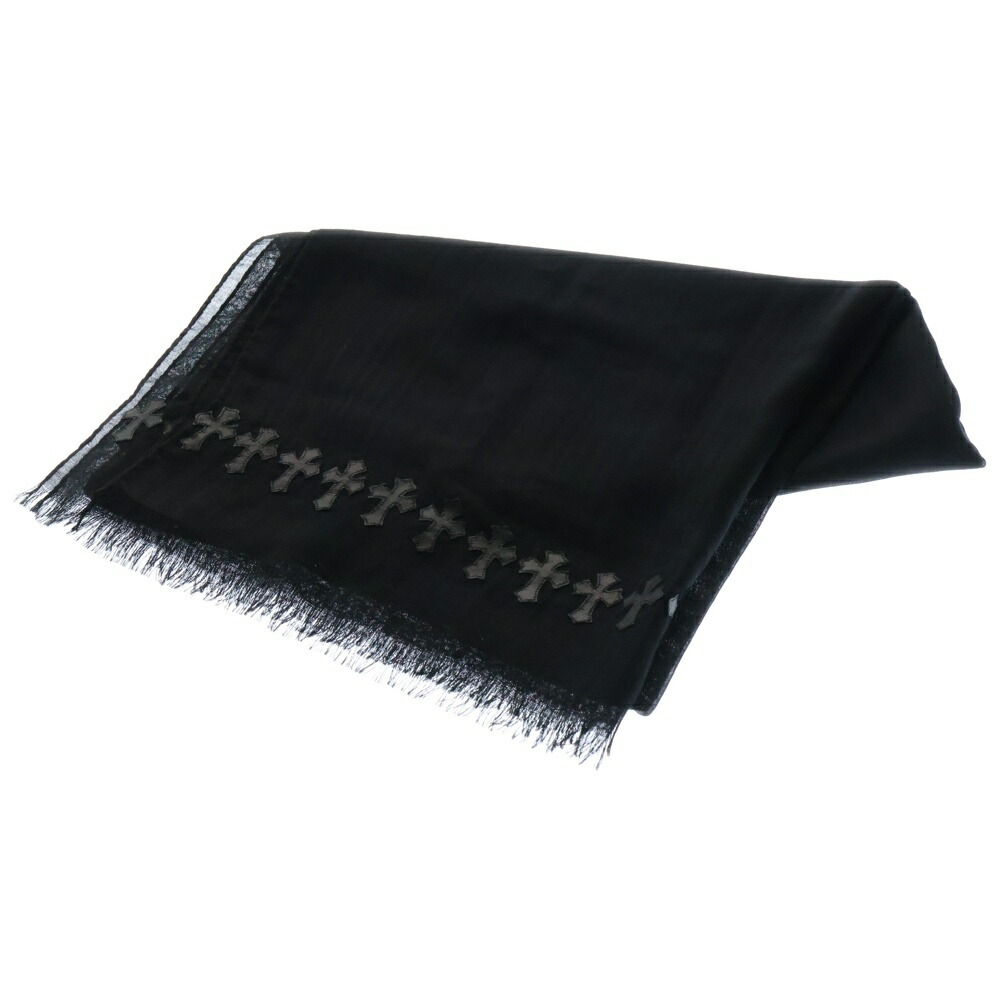 クロムハーツ　スカーフ　ブラック美品 Chrome Hearts - クロムハーツ スカーフ シルク の通販 by T