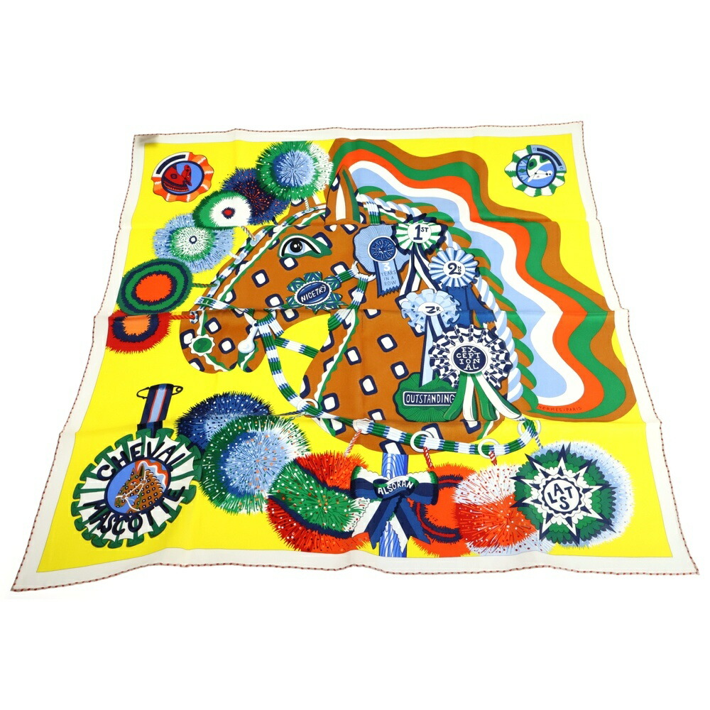 HERMES プチカレ カレ45 スカーフ A VOS CRAYONS! 黒 楽天市場】HERMES エルメス カレ45（カヴロッシュ）『A VOS