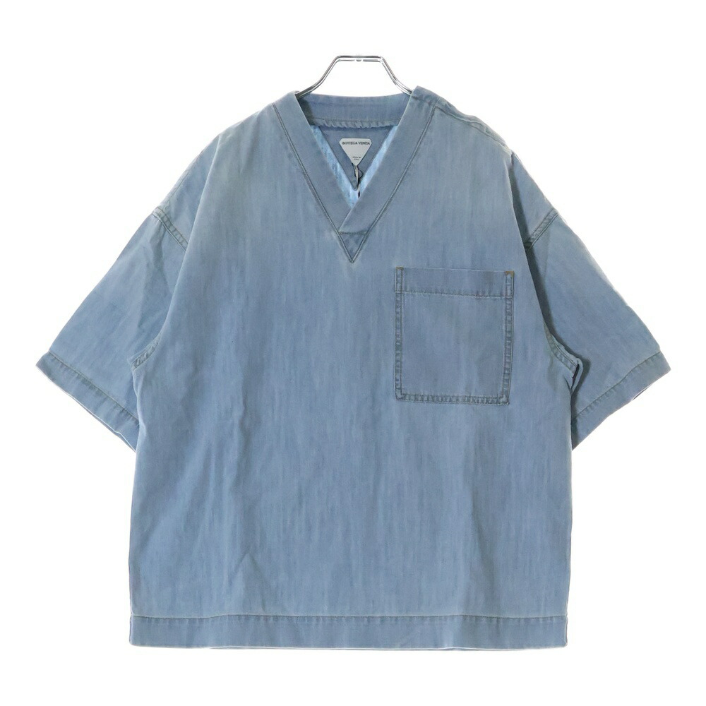 BOTTEGA VENETA ボッテガヴェネタ ショルダーデザイン クルーネック 半袖Tシャツ カットソー ベージュ 541608 VEX50 BOTTEGA VENETA - BOTTEGA VENETA ボッテガヴェネタ ショルダー