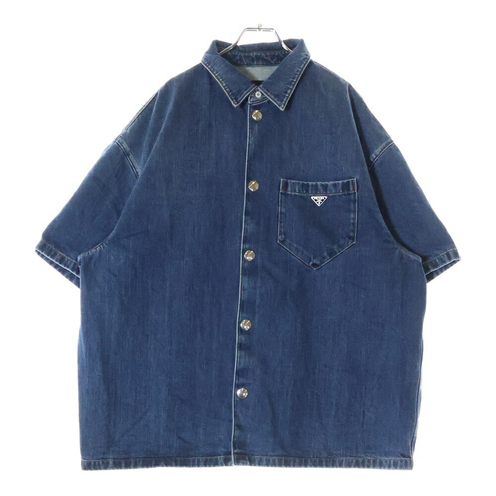 PRADA - クーポン出ました　PRADA シャツ 楽天市場】PRADA(プラダ) サイズ:S Light Denim Short Sleeve