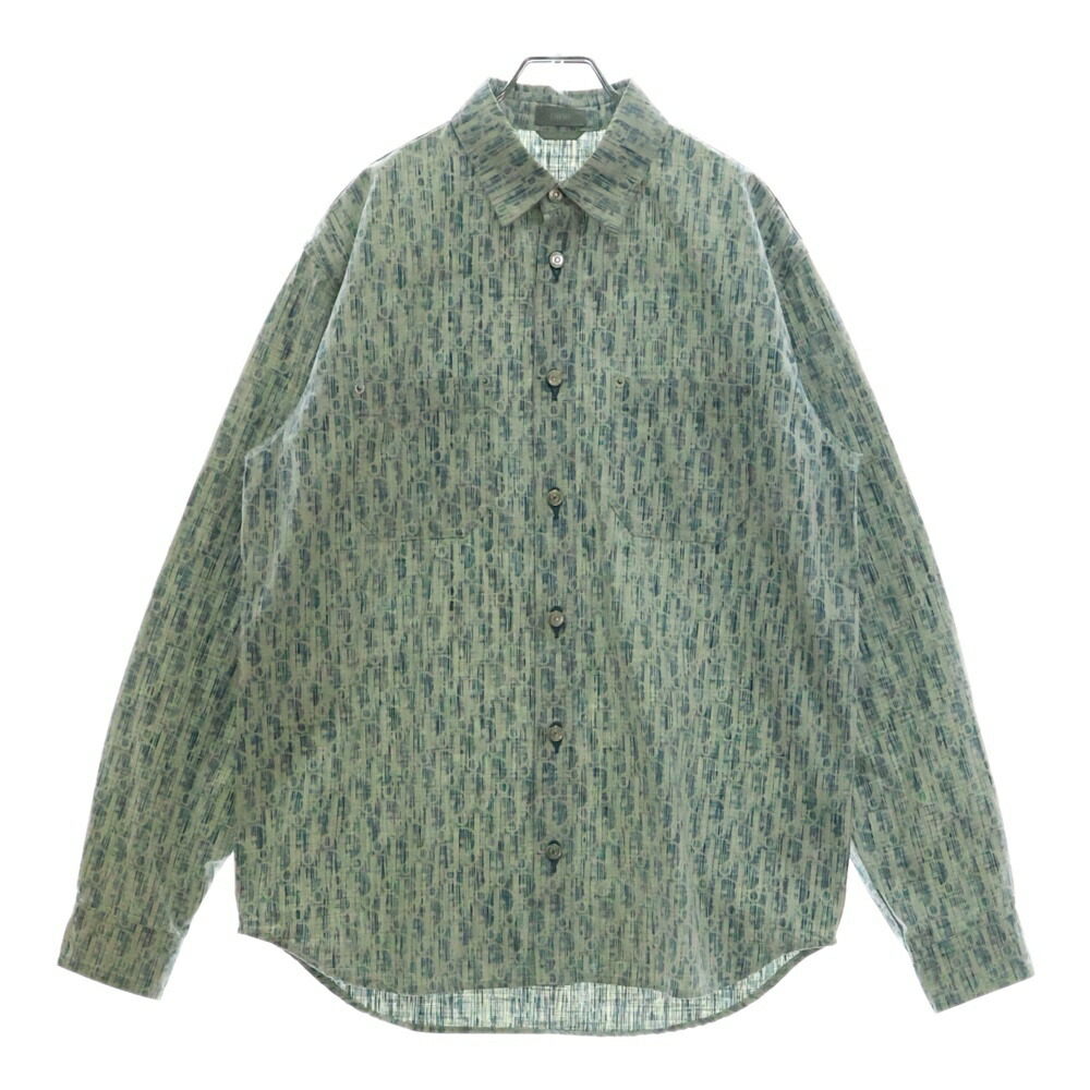 ディオール　長袖シャツ　6 Christian Dior×KAWS BEE刺繍総柄シルク長袖シャツ923C561W6016