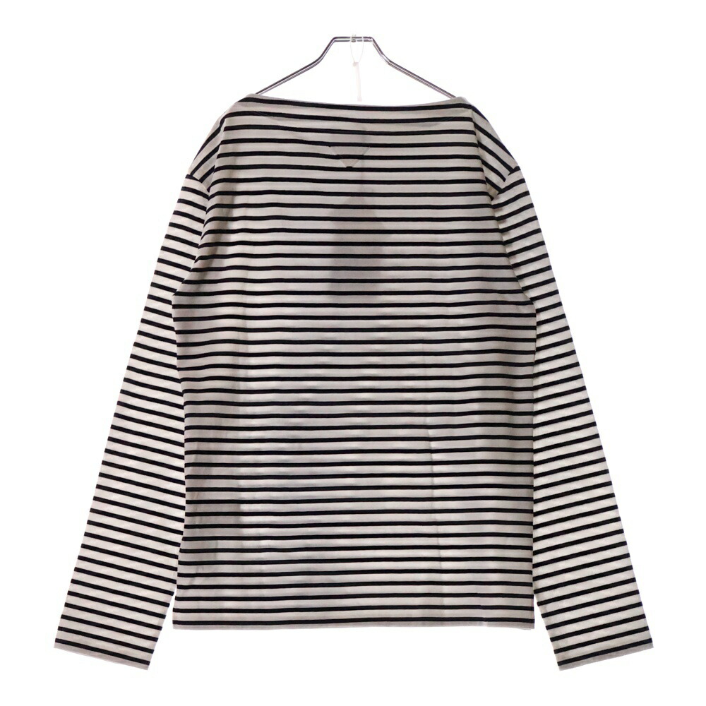 【プラダ】24SS ジャージーTシャツ　白　三角ロゴ　クロップド ホワイト 刺繍トライアングル入り ジャージー Tシャツ | PRADA