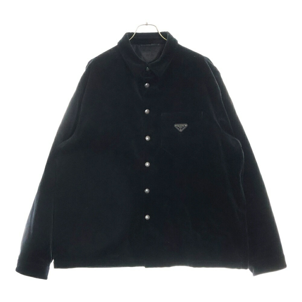 PRADA プラダ（50R）紺/テーラード/ミディアム丈/コットン/コート PRADA プラダ（50R）紺/テーラード/ミディアム丈/コットン