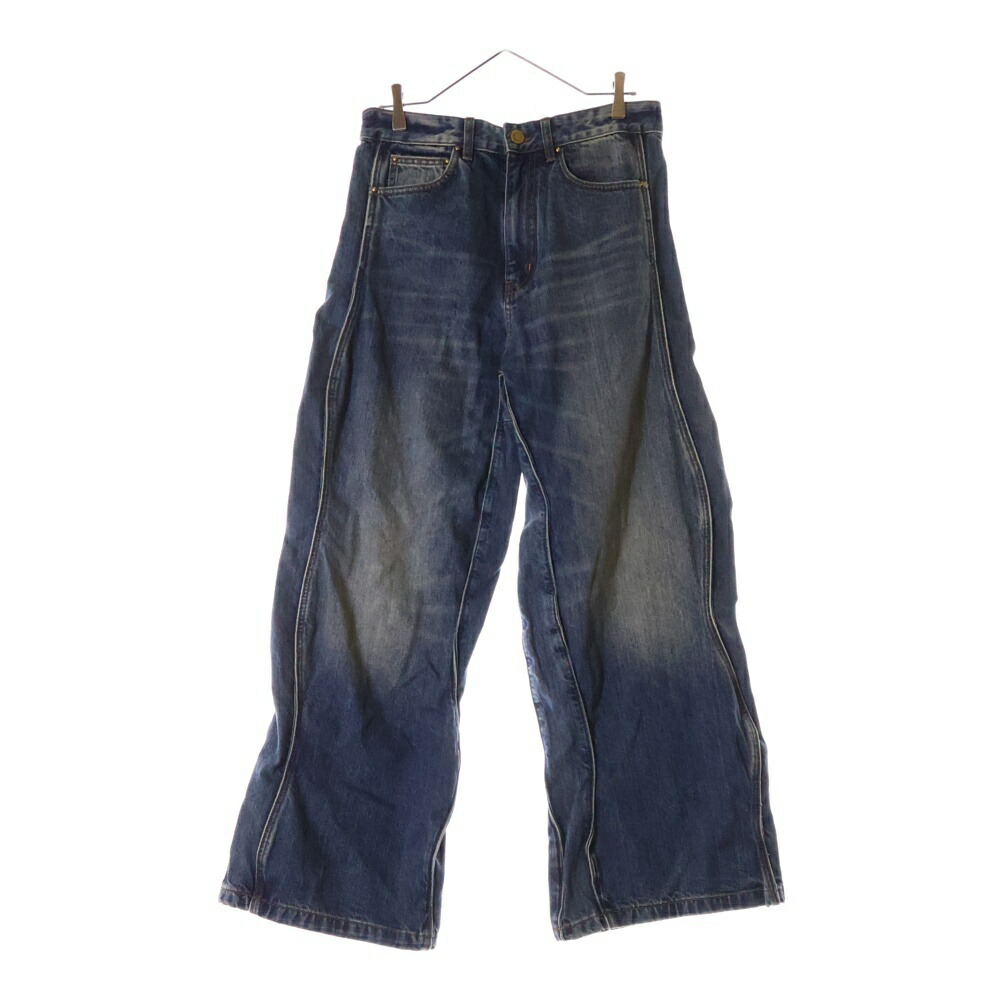 新作 Louis Vuitton ダミエデニム ワイドレッグパンツ バギー