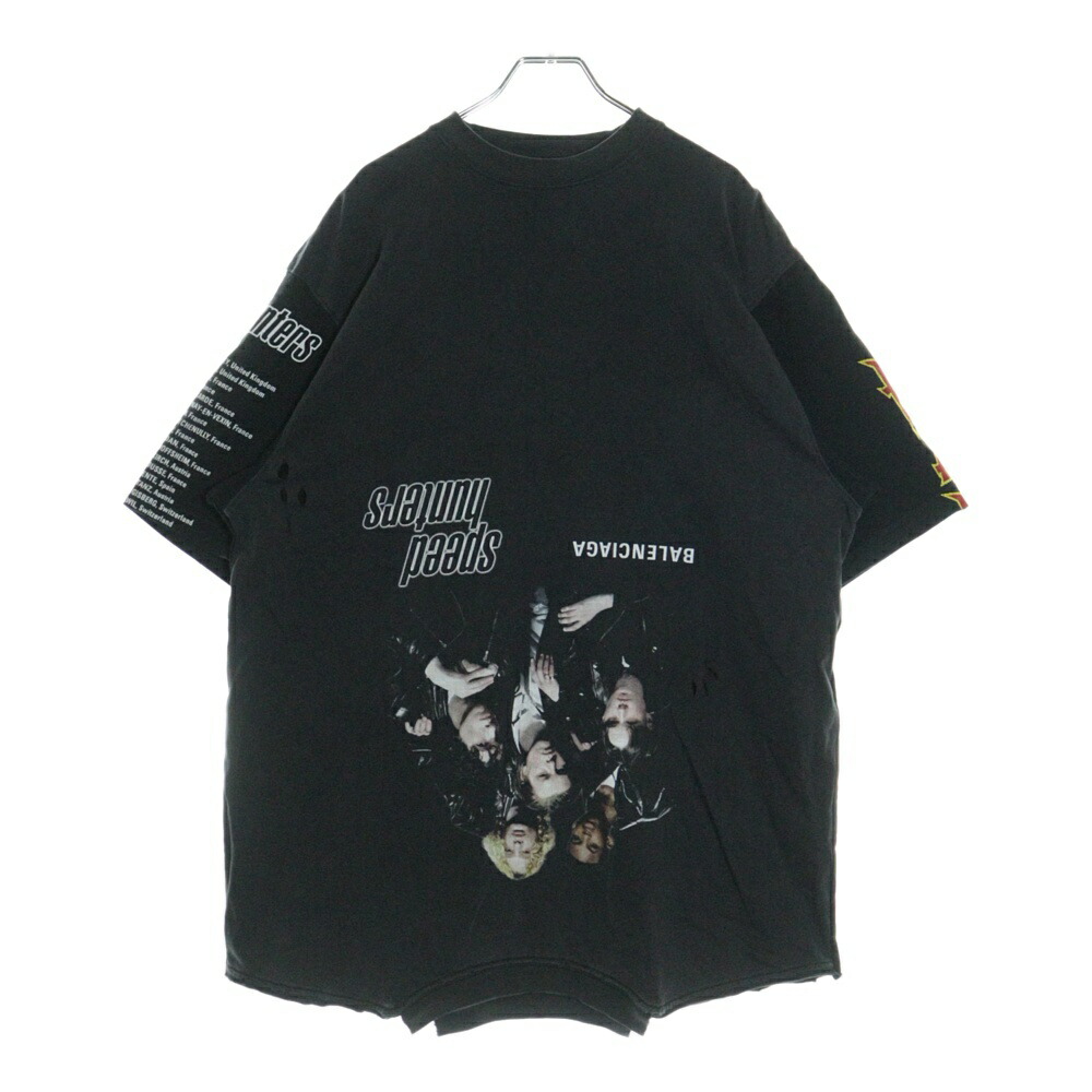 本日限定価格　バレンシアガ　Tシャツ バレンシアガ/Tシャツ/ダークグレー×ライトブルー×マルチ/サイズ