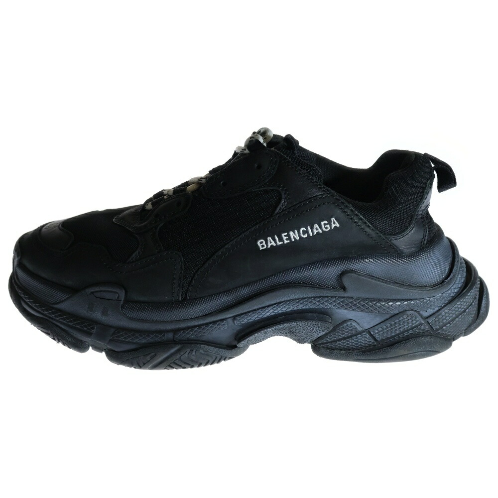 【BALENCIAGA】BLACK☆ロゴ刻印 VULCANISED LOW スニーカー BALENCIAGA】BLACK☆ロゴ刻印 VULCANISED LOW スニーカー