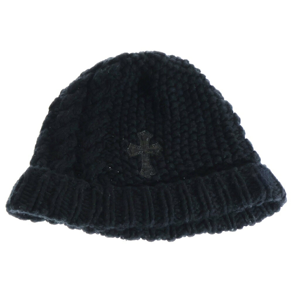 クロムハーツ ニット帽 OS CHROME HEARTS クロムハーツ クロスパッチ ニット帽 ビーニー
