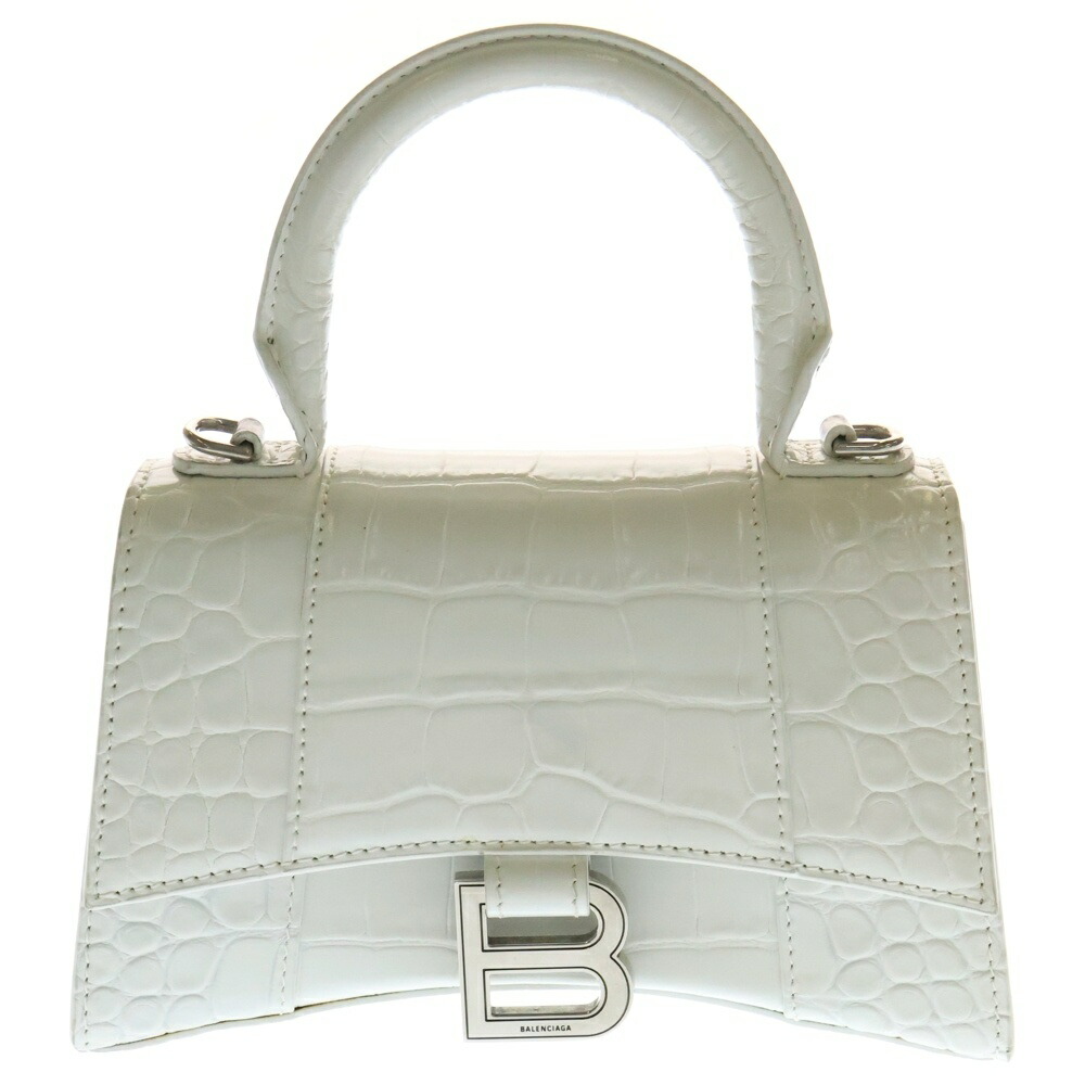 バレンシアガ 2way ショルダー   ボストン　クロコ　BALENCIAGA バレンシアガ ボストンバッグ ライセンス 2way クロコ型押し