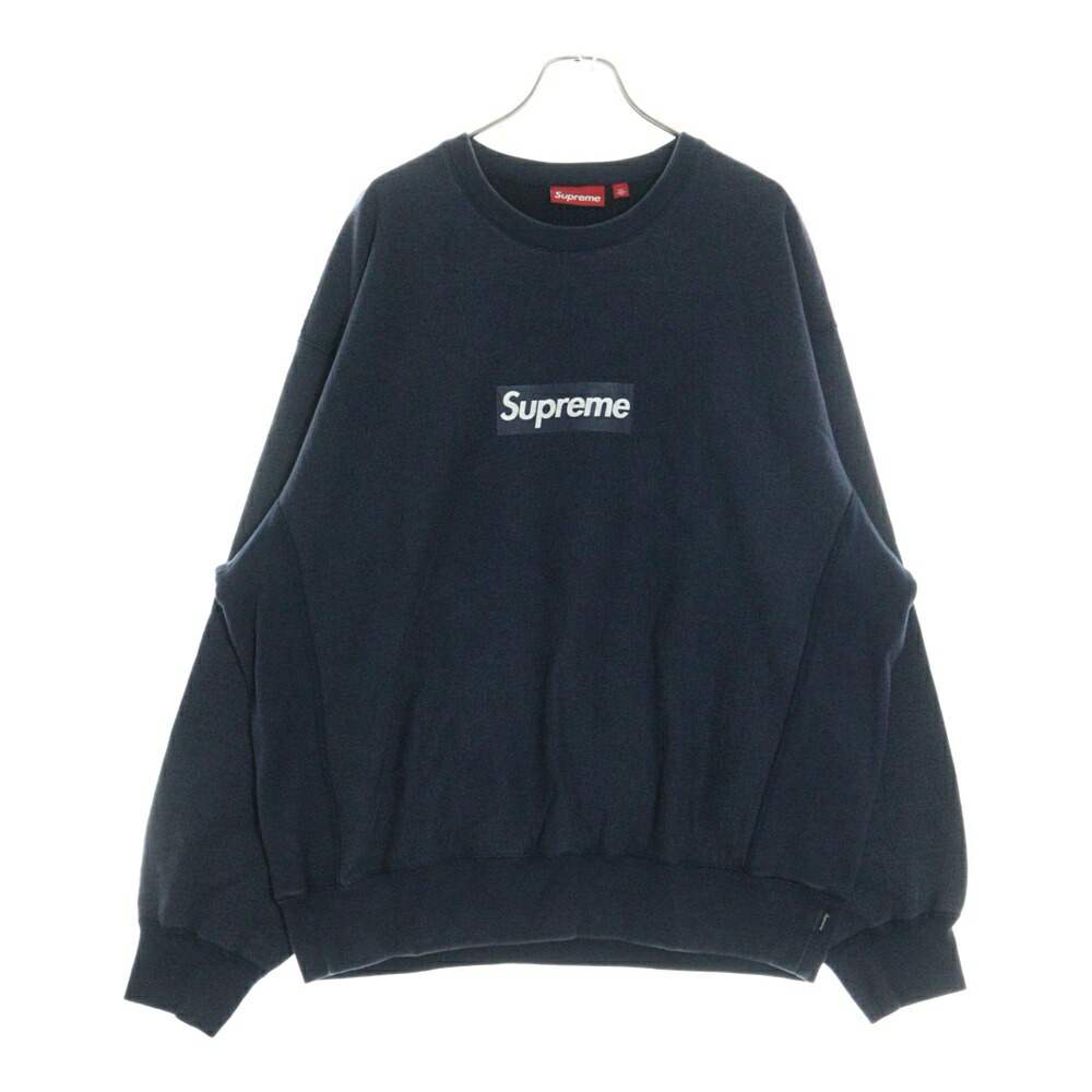 Supreme ボックスロゴスウェット刺繍　初期90年代　ネイビー Supreme ボックスロゴスウェット刺繍初期90年代ネイビー