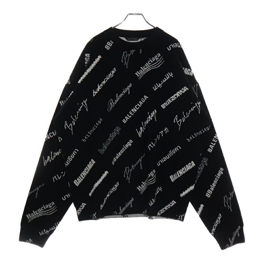 フ*ー様 BALENCIAGA ブラック ニットセーター S 楽天市場】BALENCIAGA(バレンシアガ) サイズ:L 刺繍ロゴ
