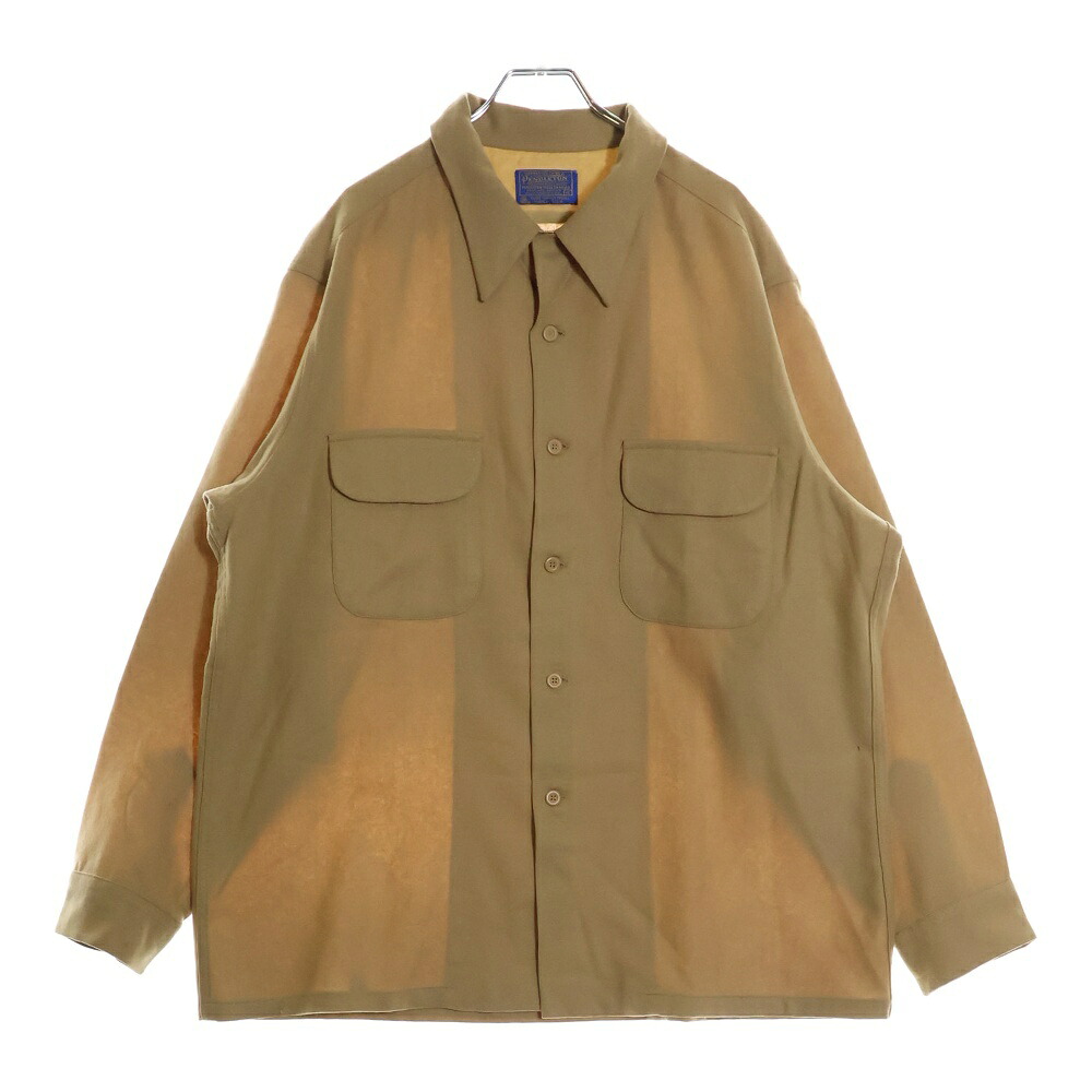 PENDLETON(ペンドルトン) 大いさ:XL 70S VINTAGE ロング捩り 明けっ広げ色合い 絨毛プルオーバー ベージュ【中古】【度合いB】【色合いベージュ】【オンライン制限事項商いもの】 トップス-メンズファッション-カジュアルシャツ