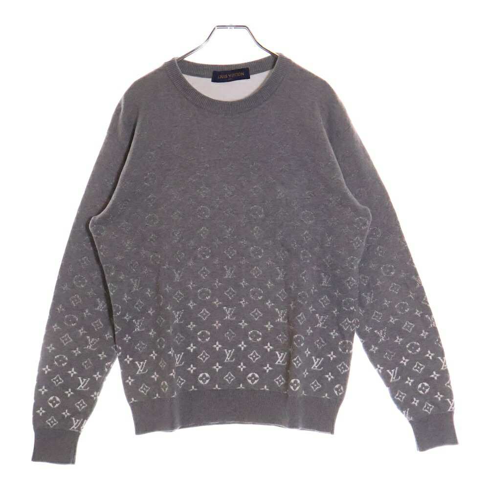 LOUIS VUITTON - LOUIS VUITTON ルイヴィトン 21SS RW211B ER5 FKKL65 ロントプリント レトロスローガン オーバーサイズニット セーター ホワイト レディース LOUIS VUITTON (ルイヴィトン) 21SS RW211B ER5 FKKL65 ロント