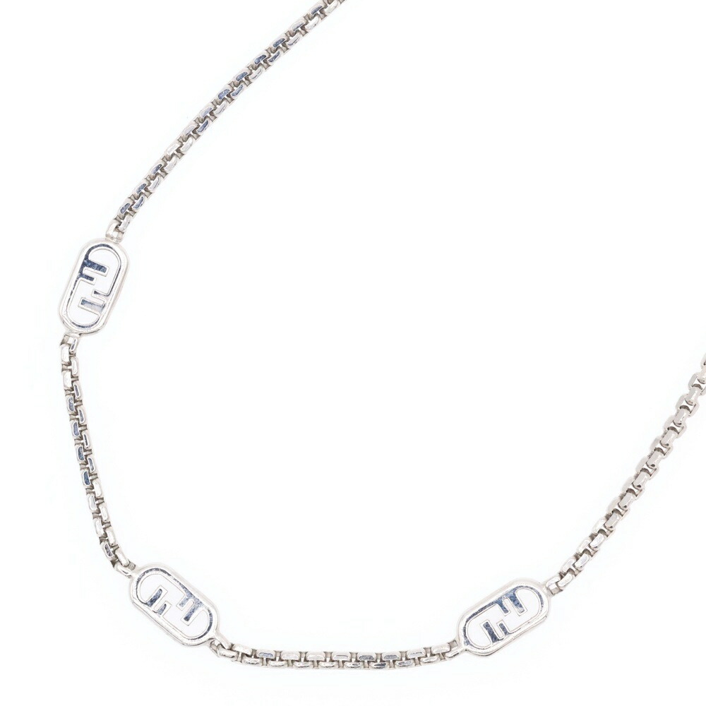 【美品】FENDI フェンディ チャーム&ネックレス FFロゴ 刻印 シルバー 美品】FENDI フェンディ チャーム&ネックレス 刻印 シルバー FF