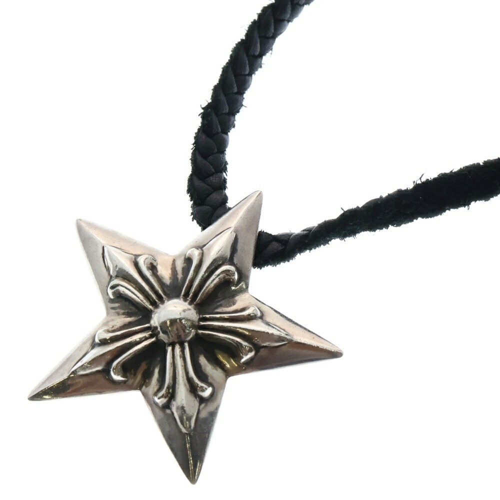 楽天市場】CHROME HEARTS TINY LEATHER BRAID W/SPIKE BOLO TIPS