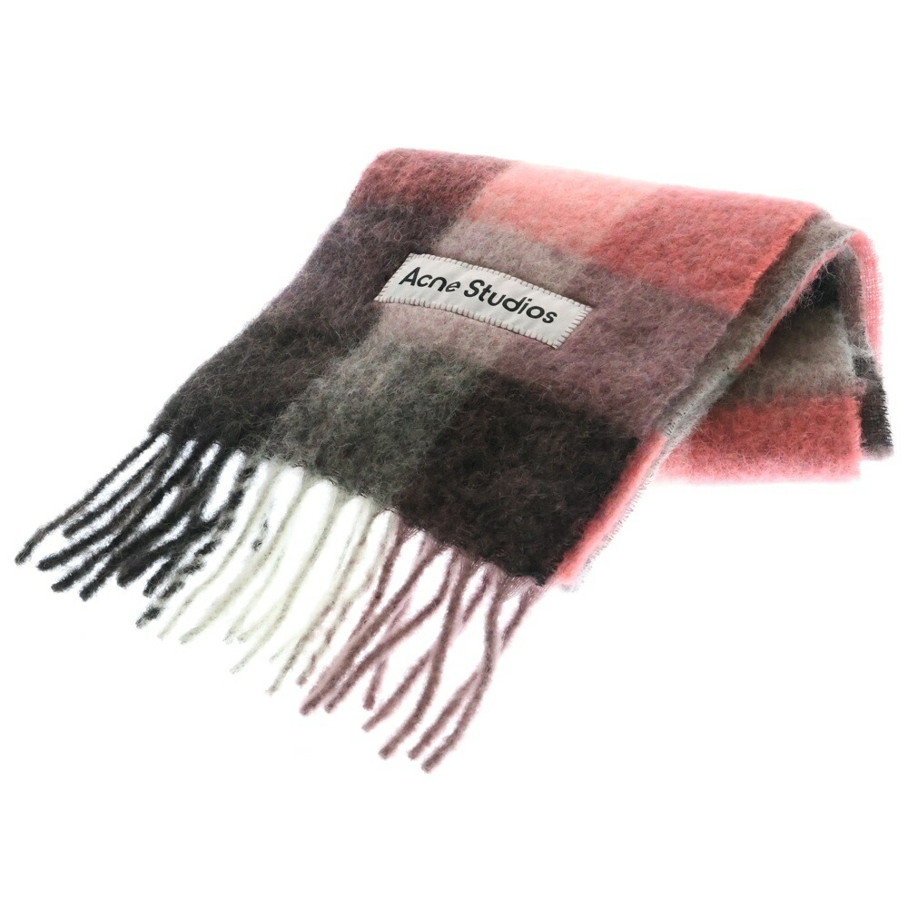新品未使用Acne Studios チェック柄マフラー ピンク系 新品未使用Acne Studios チェック柄マフラー ピンク系 2025年