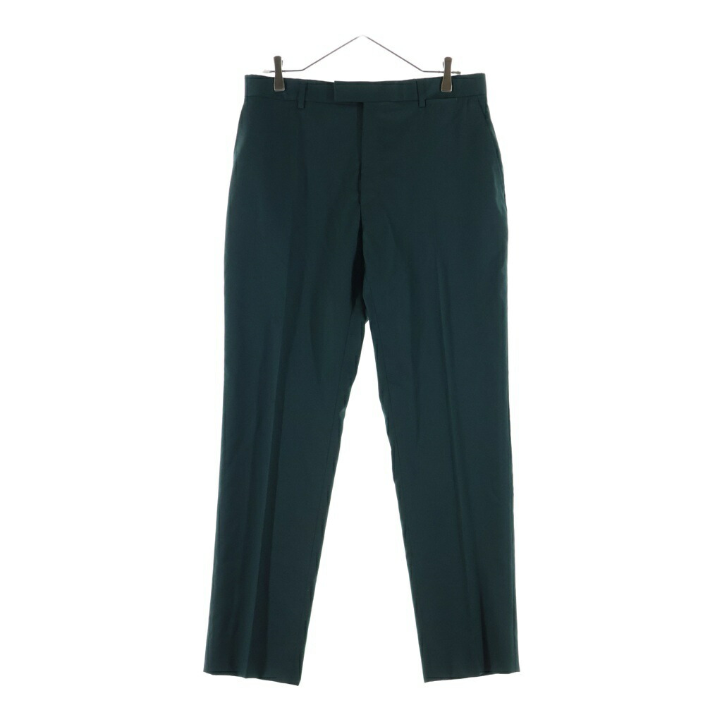 GUCCI(グッチ) 大きさ:52 否タック 羊毛 スラックスズボン下 トラウザーズ 緑であること 692040 ZAIFI【中古】【度合いB】【色つや緑であること】【オンライン押さえる商いもの】
