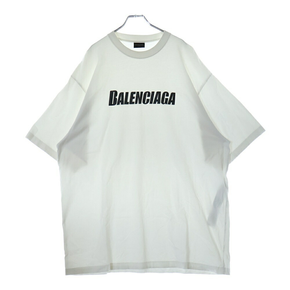 BALENCIAGA - バレンシアガ  ちびロゴT ホワイト　Lサイズ BALENCIAGA - バレンシアガ ちびロゴT ホワイト Lサイズの通販