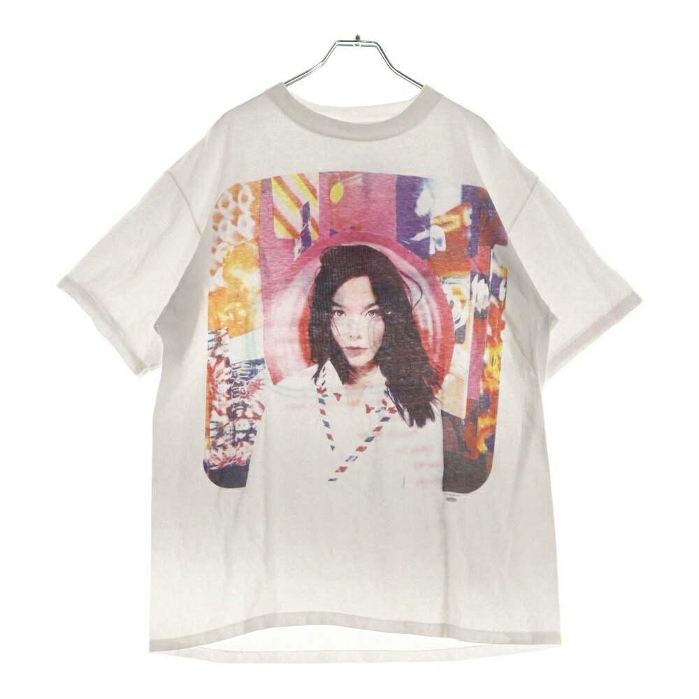 VINTAGE(ヴィンテージ) 90s BJORK 1995 POST TEE ビョーク 両面刷り上げる半袖ティーシャツ カットソー 白いこと【中古】【度合いB】【色つや白いこと】【取りまわしバス発着場BRING WASTE_NOT】