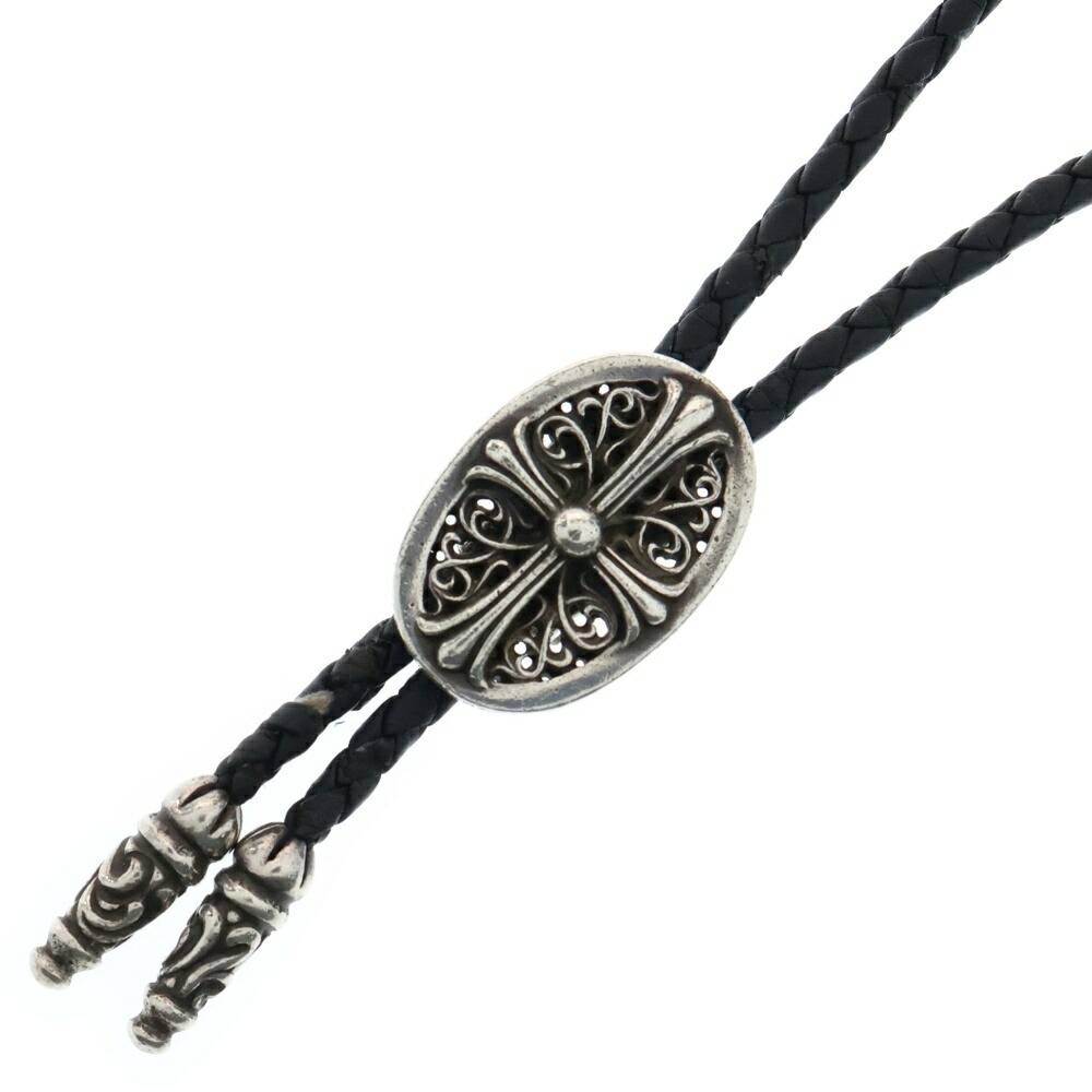 クロムハーツ ブラック　レザー ネクタイ　BSフレア 楽天市場】CHROME HEARTS SILK TIE BS FLEUR クロムハーツ