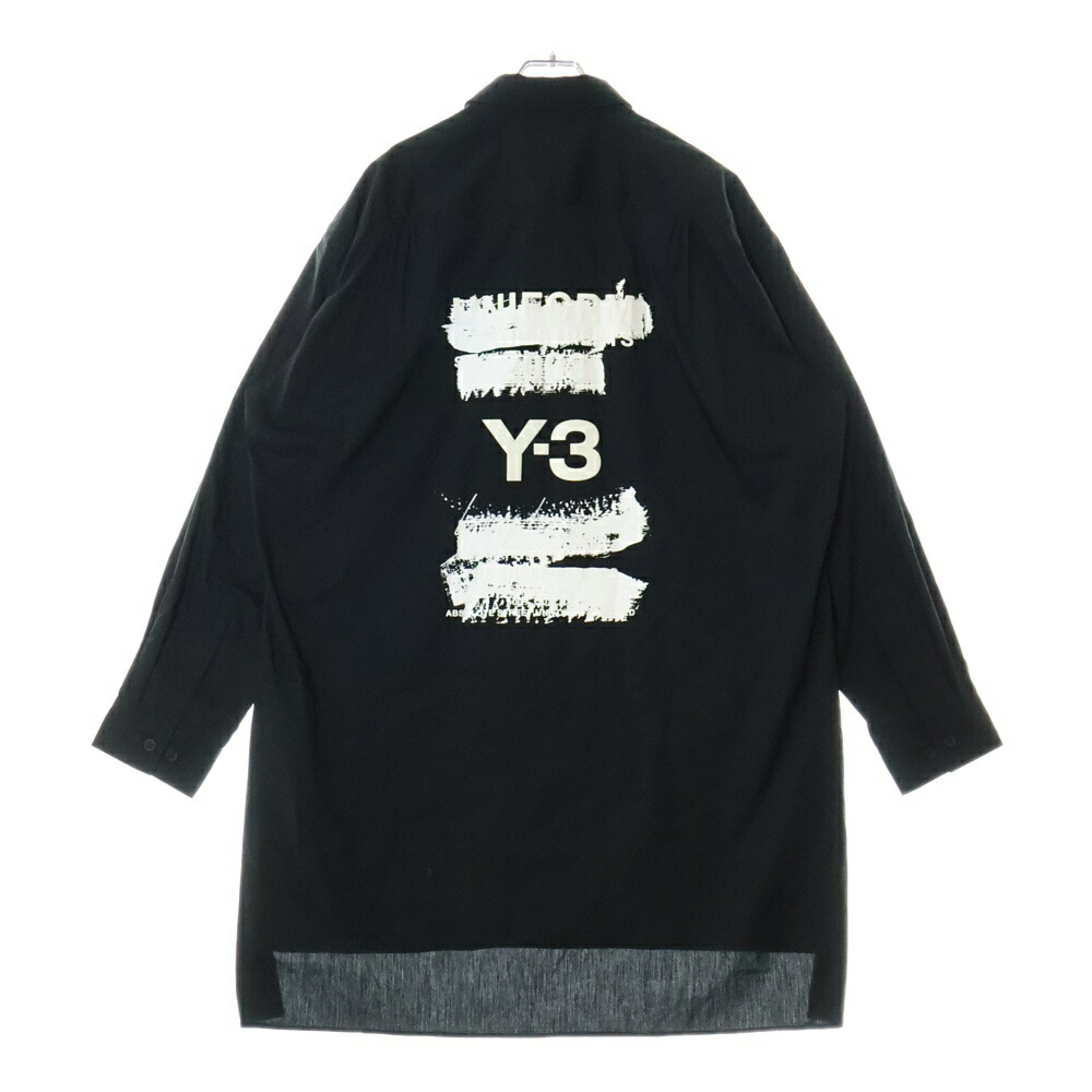 入手困難 20SS◎Y-3 オーバーサイズロングシャツ 暴走黒鴉 黒 L位 入手困難 20SS◎Y-3 オーバーサイズロングシャツ 暴走黒鴉 黒 L