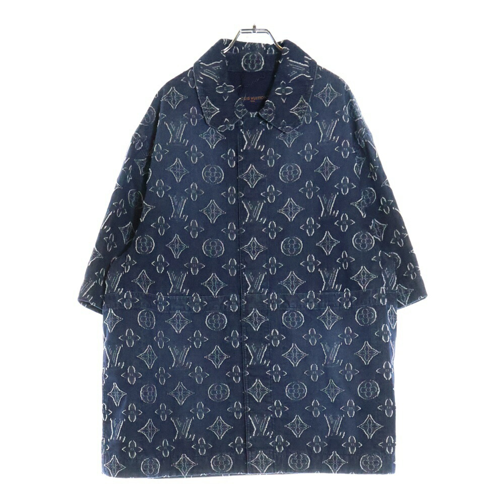 ♡ 新品未使用 ルイヴィトン 草間彌生 デニム ベースボールシャツ 23年 LOUIS VUITTON×草間彌生 23AW ベースボールデニムシャツ